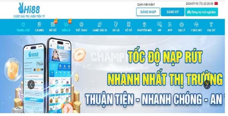 Nạp rút tiền dễ dàng với hi88